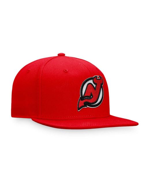 Fanatics Men's Black New Jersey Devils Core Primary Logo Cuffed Knit Hat