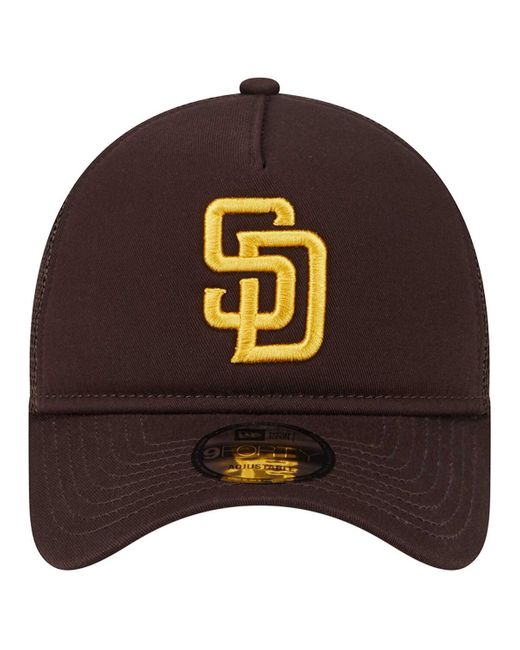 KTZ Brown San Diego Padres 9forty A-frame Trucker Adjustable Hat for men