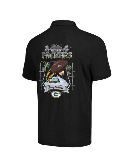 Tommy Bahama Black Philadelphia Eagles Tidal Kickoff Camp Button-up Shirt for men
