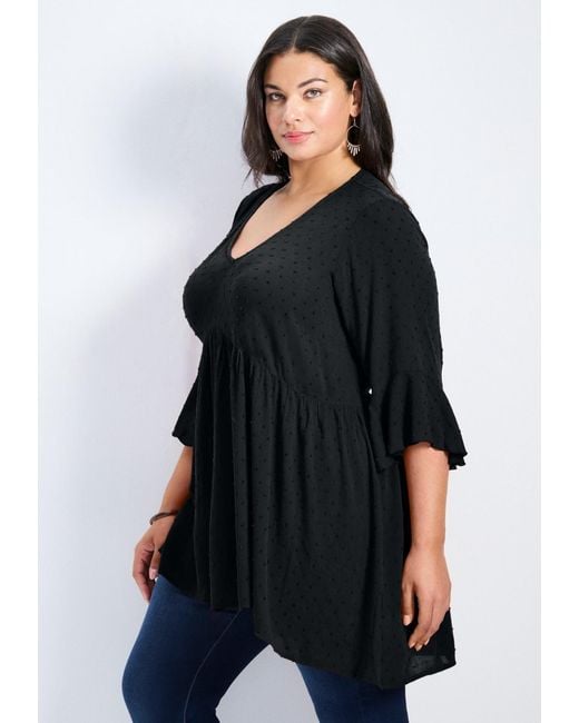 Avenue Black Veronica Dobby Tunic