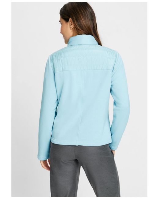 Olsen Blue Mixed Media Jacket