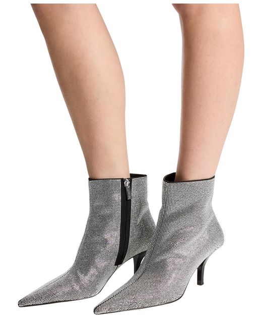 Michael Kors Gray Michael Selina Pointed Toe Booties