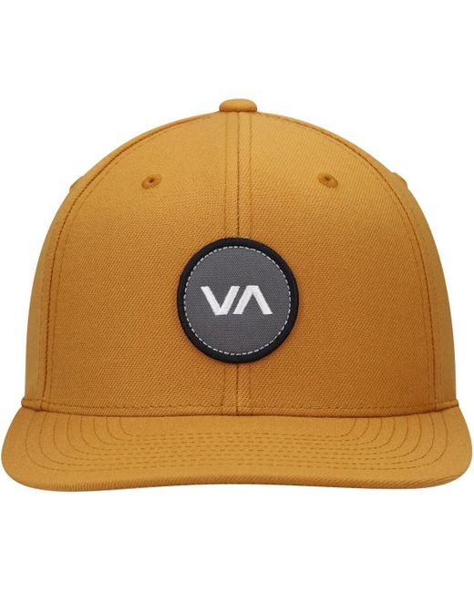 RVCA Natural Gold Va Patch Snapback Hat for men