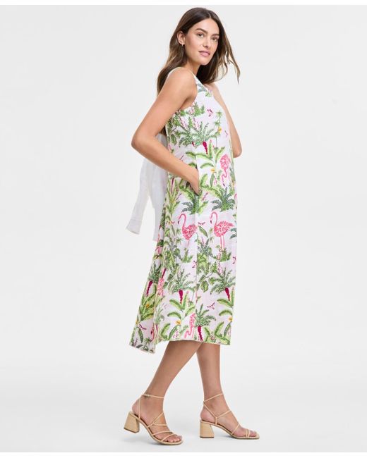 Charter Club Petite Cotton Eyelet Midi Dress  USAFashion