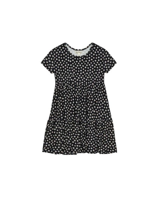 Derek Heart Black Girls Printed Tiered T-shirt Dress