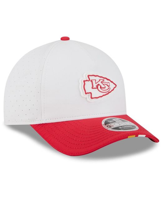 KTZ White/red Kansas City Chiefs 2025 Nfl Training Camp A-frame 9forty Adjustable Hat for men