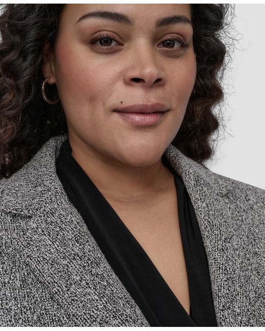 DKNY Gray Plus Size Double D Topper Blazer