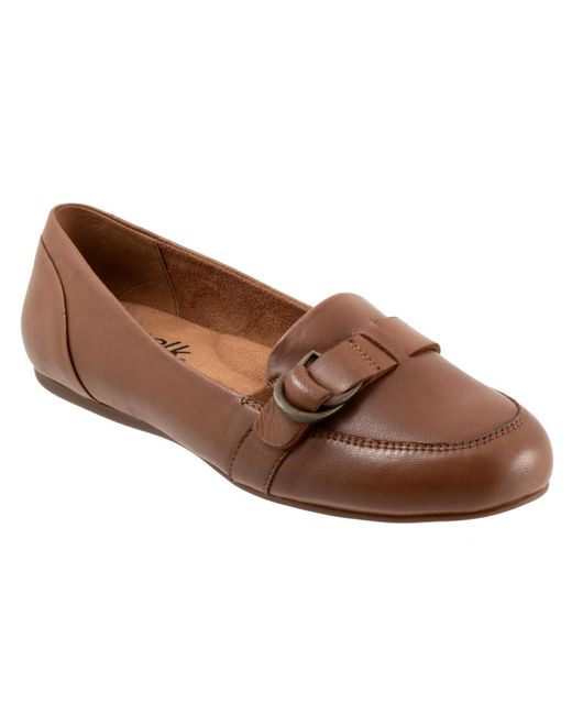 Softwalk® Brown Serra Flat