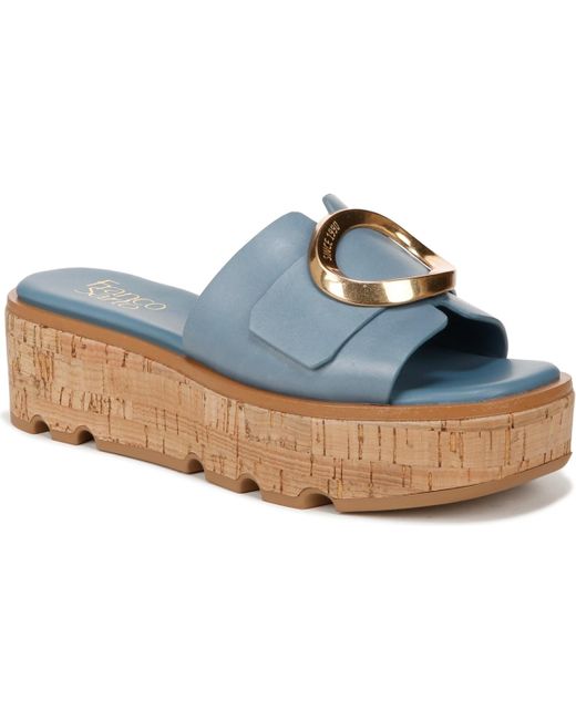 Franco Sarto Multicolor Hoda Platform Slide Sandals