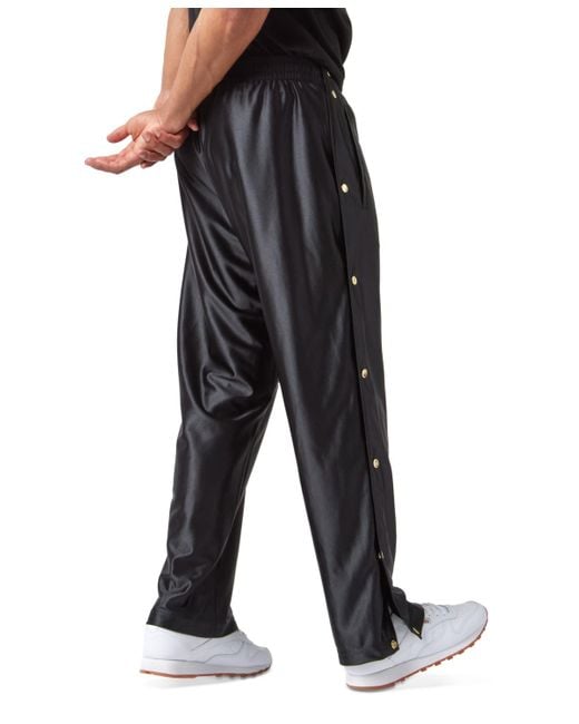 Reebok Black Basketball Gold-tone Snap Pants for men