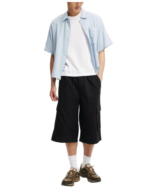Cotton On White Super baggy Cargo Shorts for men