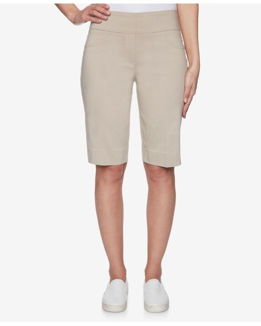 Ruby Rd Natural Petite Tech Mid-rise Shorts
