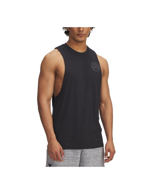Under Armour Black Project Rock Brahma Bull Sleeveless Top for men