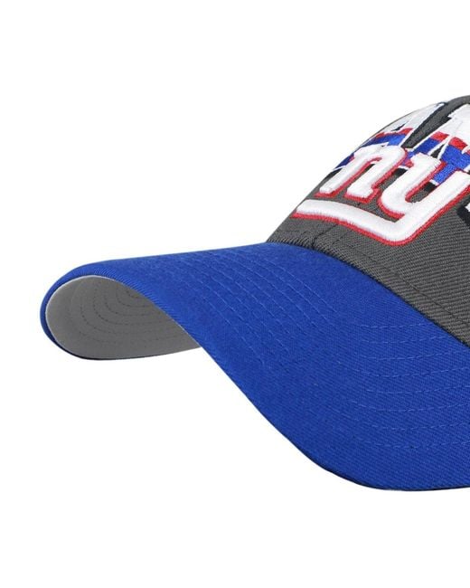 '47 Blue New York Giants Split Block Mvp Adjustable Hat for men