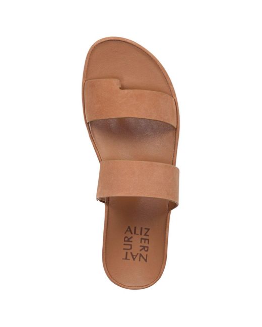 Naturalizer Genn-drift Flat Sandals in Brown | Lyst