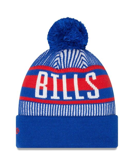 KTZ Blue Buffalo Bills Striped Cuffed Knit Hat for men