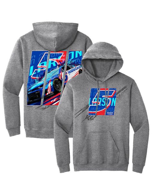 Hendrick Motorsports Team Collection Gray Kyle Larson Pullover Hoodie for men