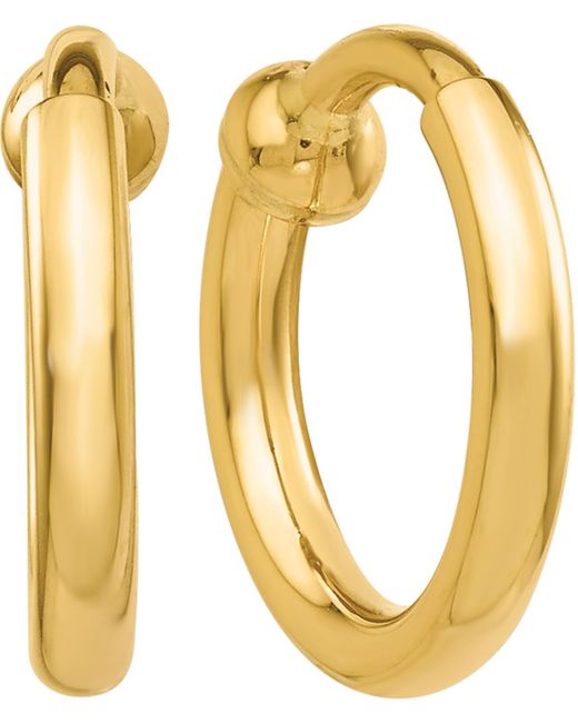 Macy's Metallic Polished Clip-on Hoop Earrings