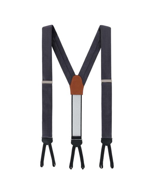 Trafalgar Blue Monte Bello Interlocked Silk Formal Suspenders for men