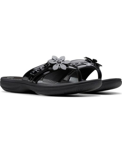 Clarks Black Cloudsteppers Breeze Opal H Sandals