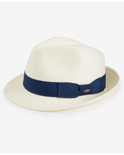 Scala Blue Diamond Crown Solid Band Fedora for men