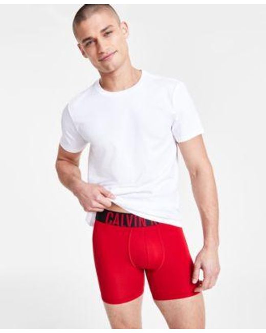 Calvin Klein White Cotton Classics 3 Pk. Crewneck T Shirts Intense Power 3 Pk. Boxer Briefs for men