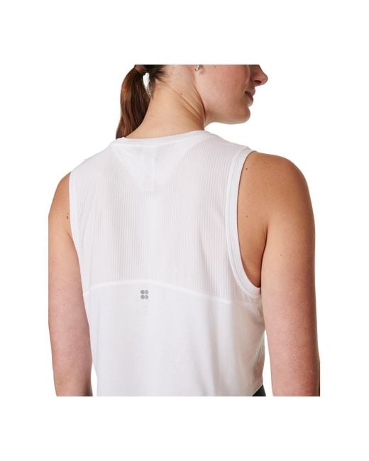 Sweaty Betty Green Breathe Easy Cropped Tank Top