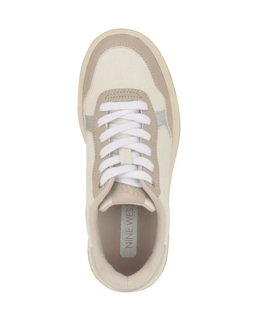 Nine West White Nenya Casual Lace-up Sneakers