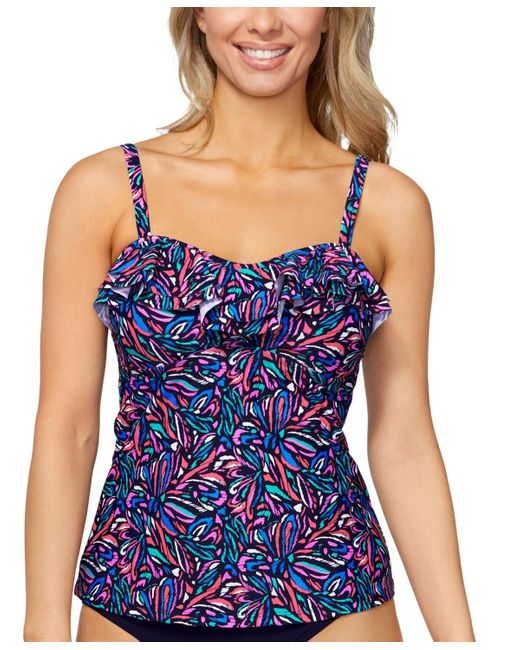 Island Escape Blue Tahiti Bandini Top
