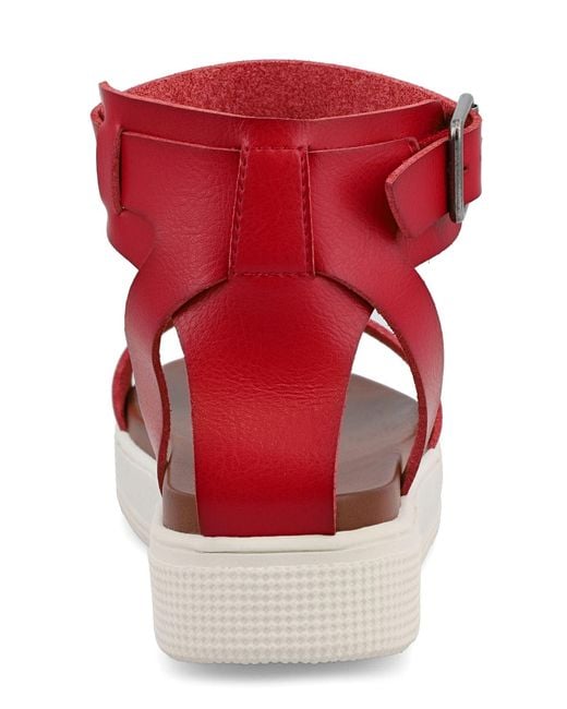 MIA Red Ellen Round Toe Sandals