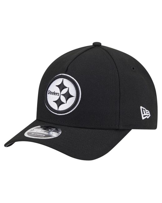 KTZ Black Pittsburgh Steelers Team Collection 9forty M-crown A-frame Adjustable Hat for men
