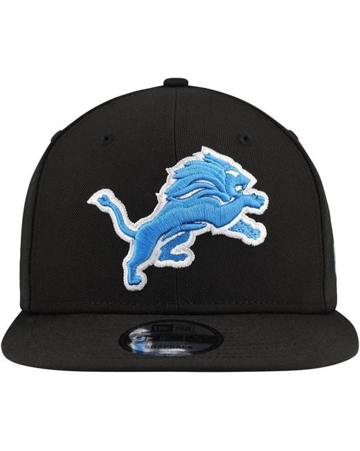 KTZ Black Detroit Lions Basic 9fifty Snapback Hat for men