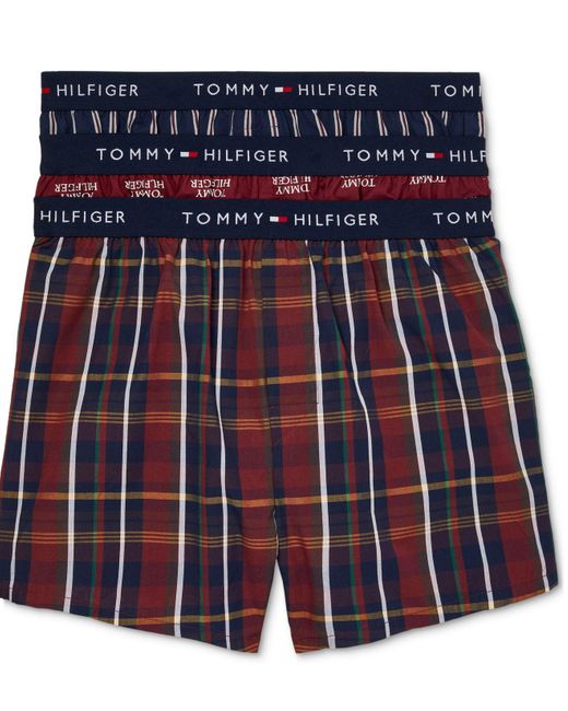 tommy hilfiger men's printed cotton boxers