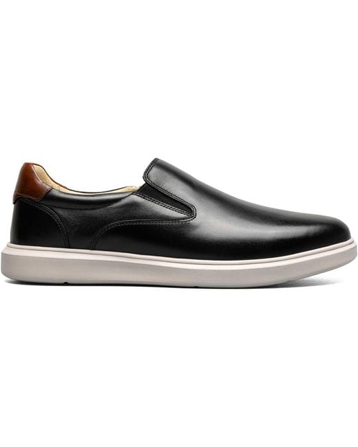 Florsheim Black Social Plain Toe Slip On Sneaker for men