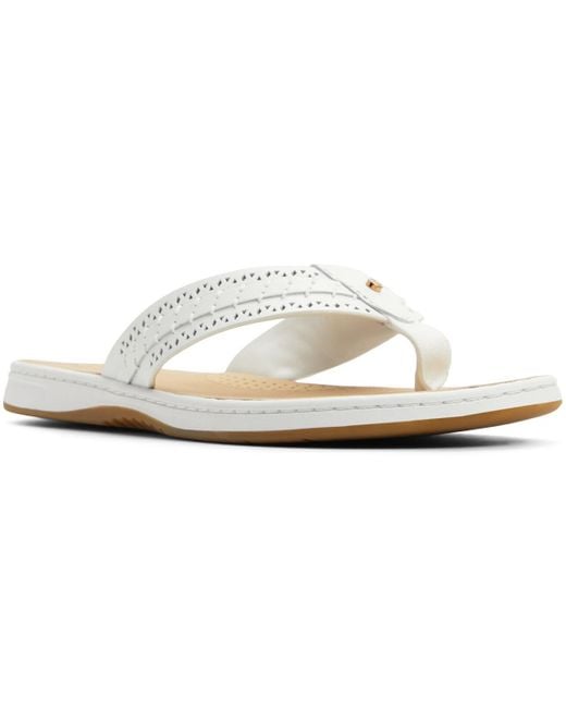 Sperry Top-Sider White Sea Fish Flip Flop Sandals