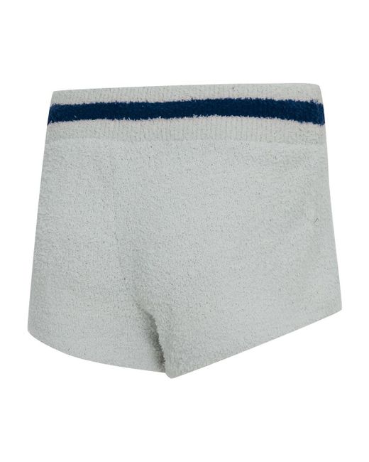 Concepts Sport Blue 2-piece Gray Denver Broncos Whitley Long Sleeve Hoodie Top And Shorts Set