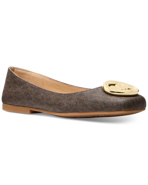 Michael Kors Women's Brown Michael Milan Flex Ballet Flats