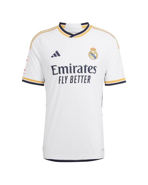 Adidas Blue Real Madrid 2023/24 Away Authentic Jersey for men
