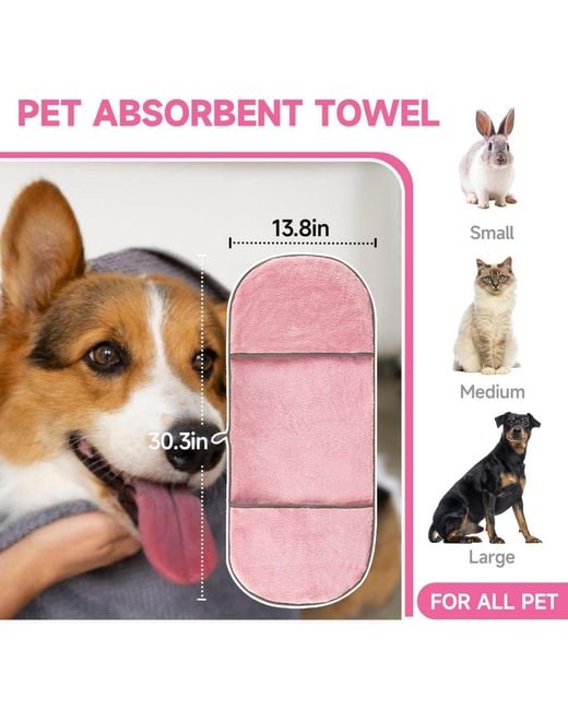 Aronkl Pink 2 Piece Pet Bathing Kit