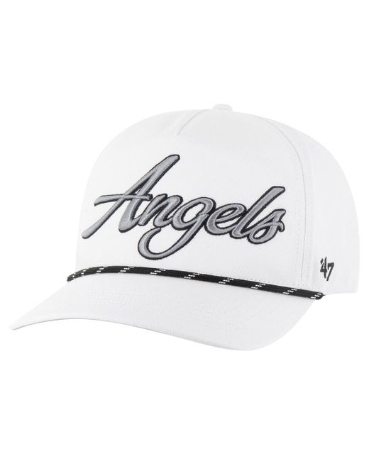 '47 White Los Angeles Angels Overhand Speckle Hitch Rope Adjustable Hat for men