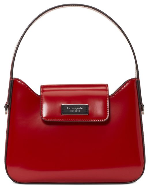 Kate Spade Pitter Patter Smooth Leather Card Holder in Red | Lyst