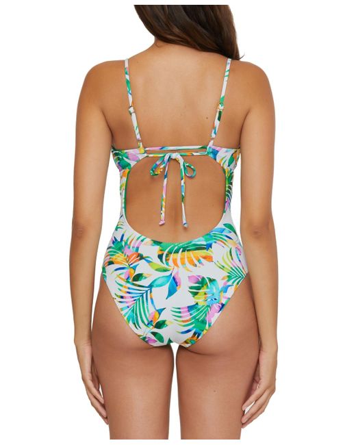Becca Blue Isla Verde Tropical-print One-piece Swimsuit