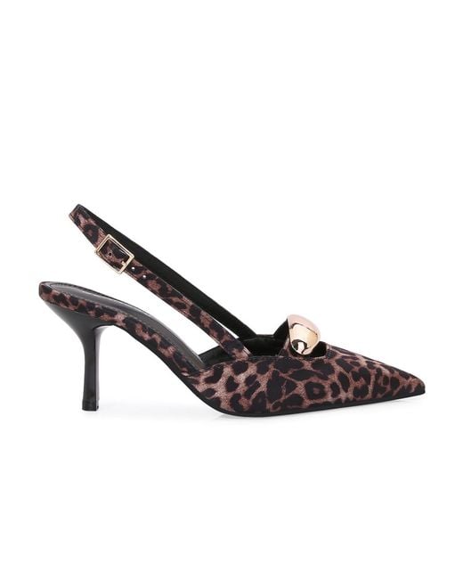 BERNESS White Eltha Slingback Heels