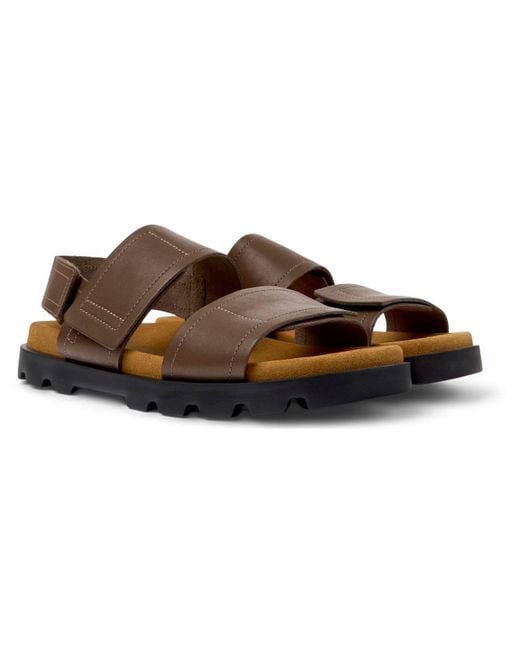 Camper Brown 2-strap Brutus Sandals for men