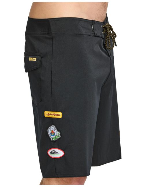 Quiksilver Black Pacifico Straight Leg 18.5 Boardshorts for men