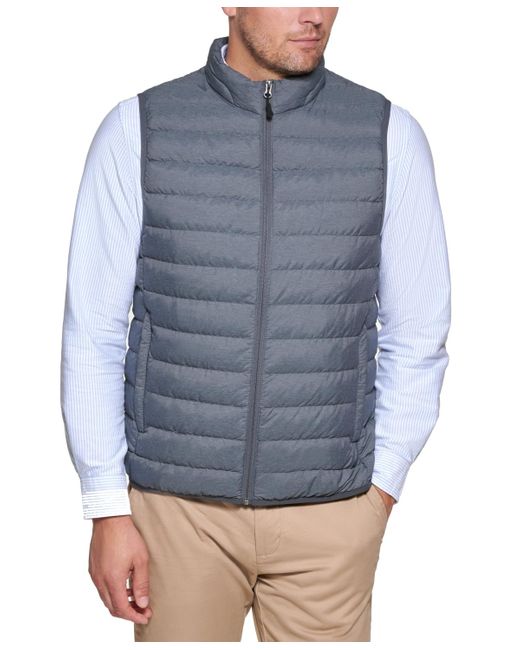 Club Room Blue Quilted Packable Puffer Vest for men