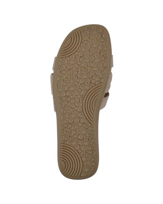 White Mountain Brown Fraley Slide Slip-on Sandals