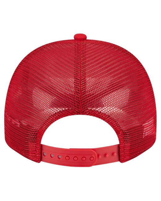 KTZ Red Carolina Hurricanes Vintage Team Rope A-frame 9fifty Snapback Hat for men
