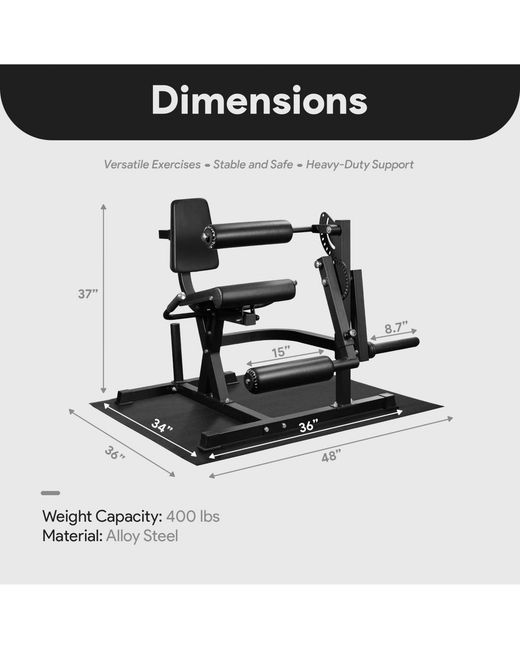 BalanceFrom Fitness Black Leg Extension & Curl Machine