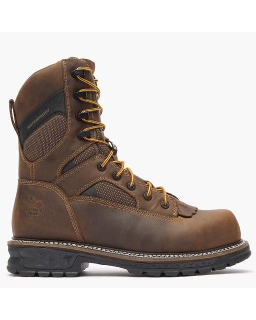Georgia Boot Brown Ltx Logger 9" Composite Toe Waterproof Work Boot for men